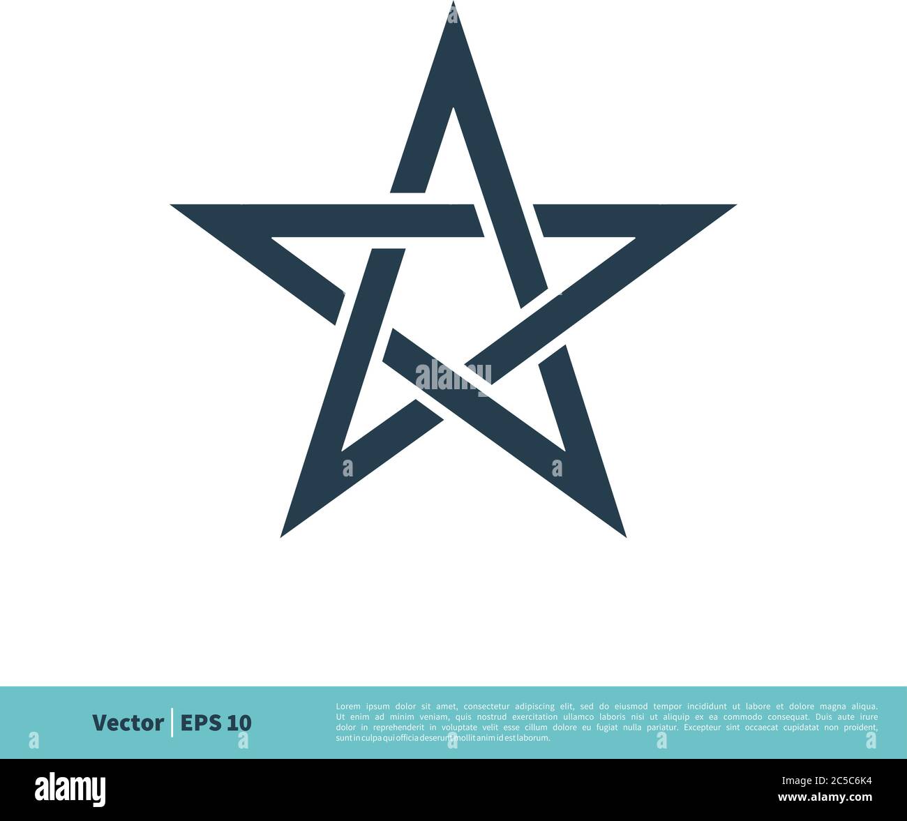 Pentagram Star Icon Vector Logo Template Illustration Design. Vector EPS 10. Stock Vector