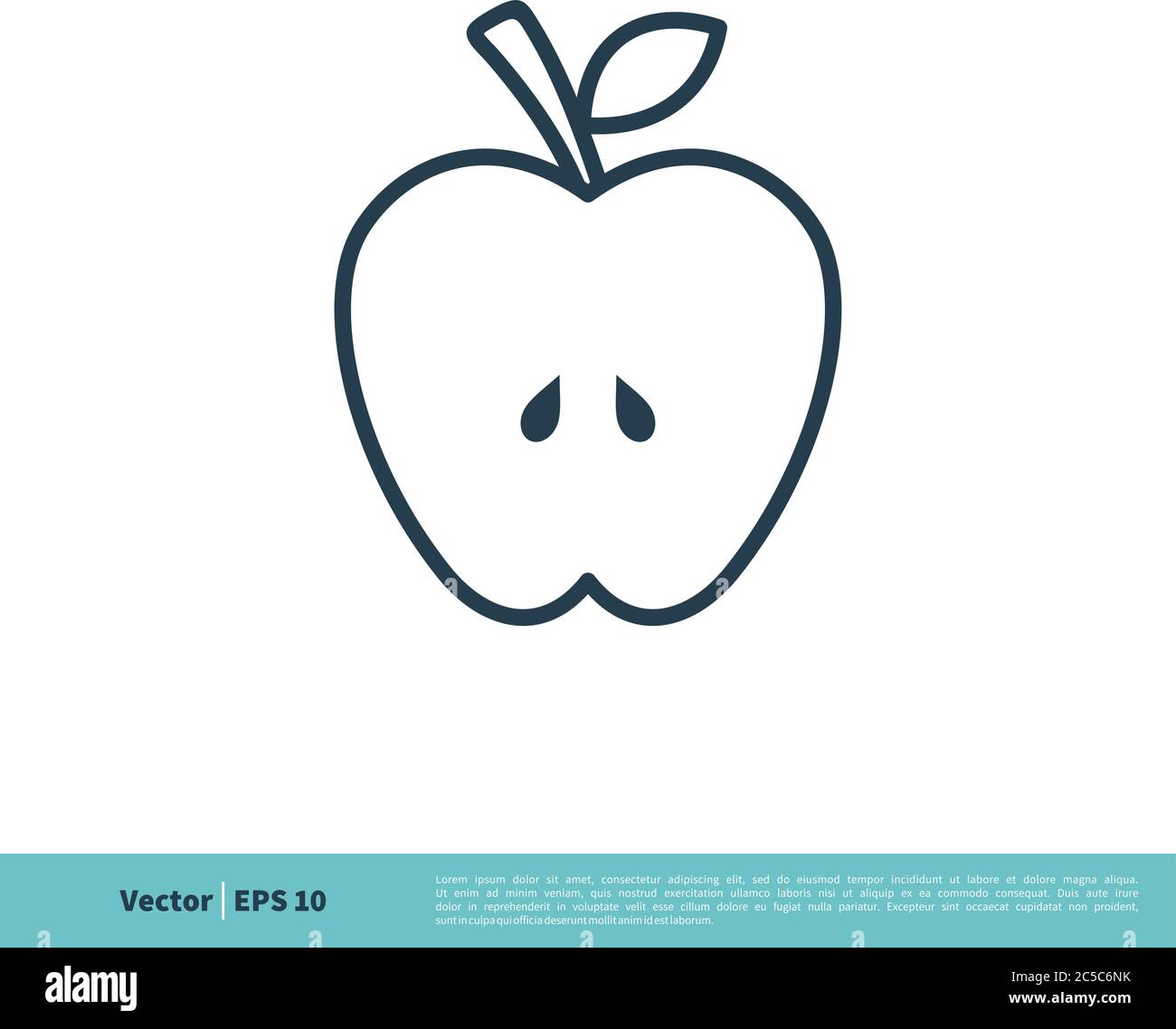 Apple Fruit Icon Vector Logo Template Illustration Design. Vector EPS 10. Stock Vector