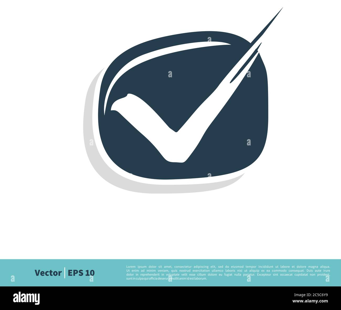 Tick Check Mark Icon Vector Logo Template Illustration Design. Vector EPS 10. Stock Vector