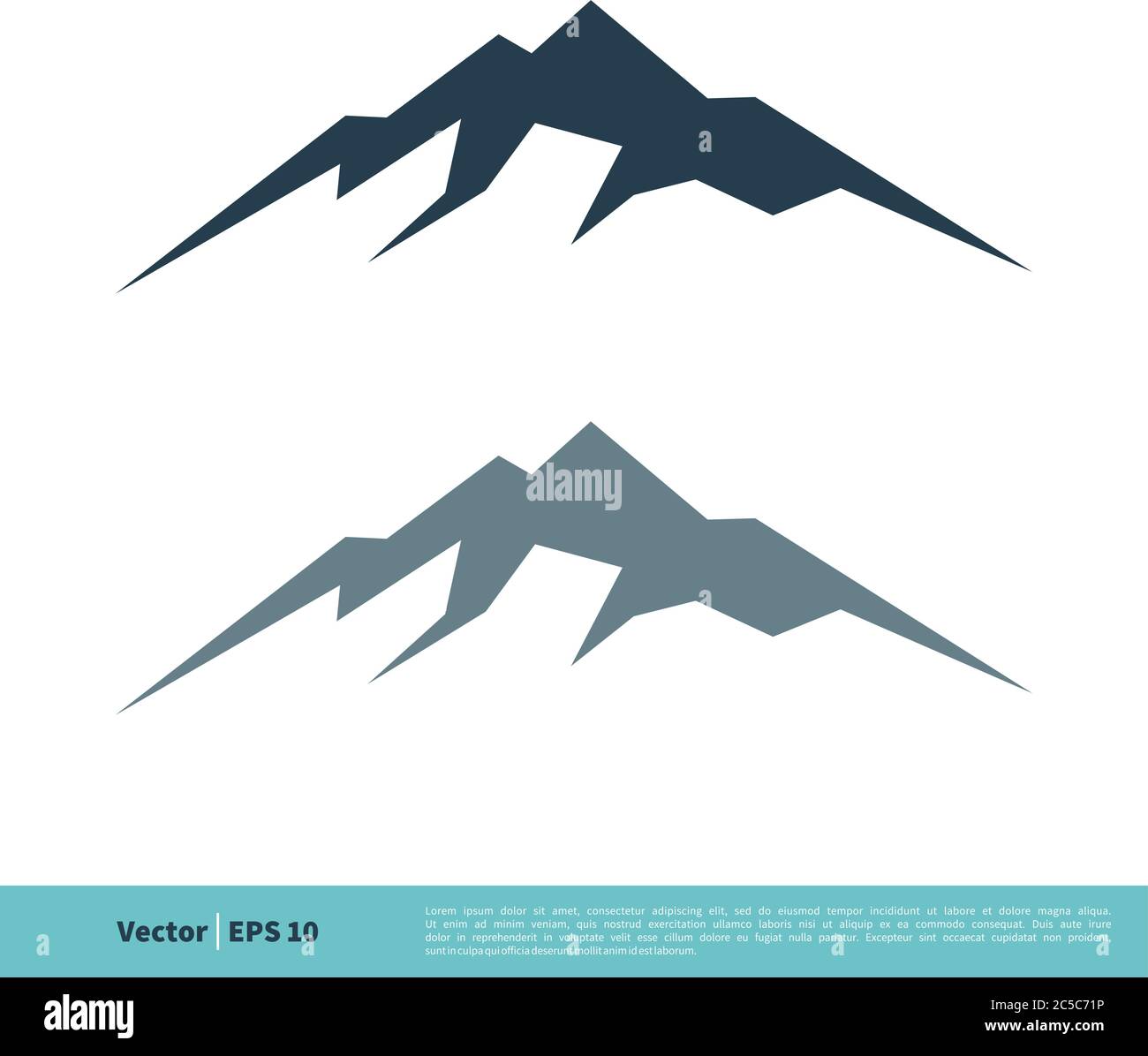 Mountain Icon Vector Logo Template Illustration Design. Vector EPS 10. Stock Vector