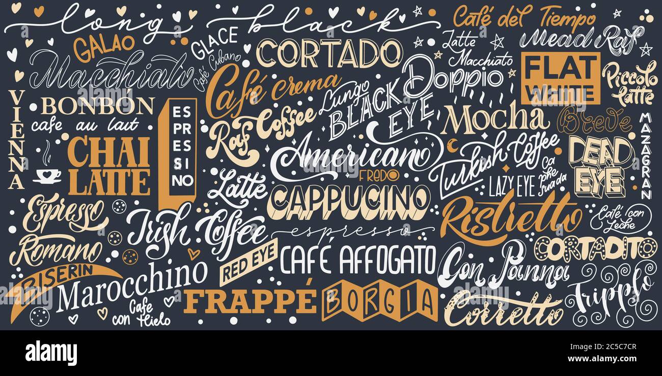 Coffee lettering. Design for print and poster Stock Vector Image & Art ...