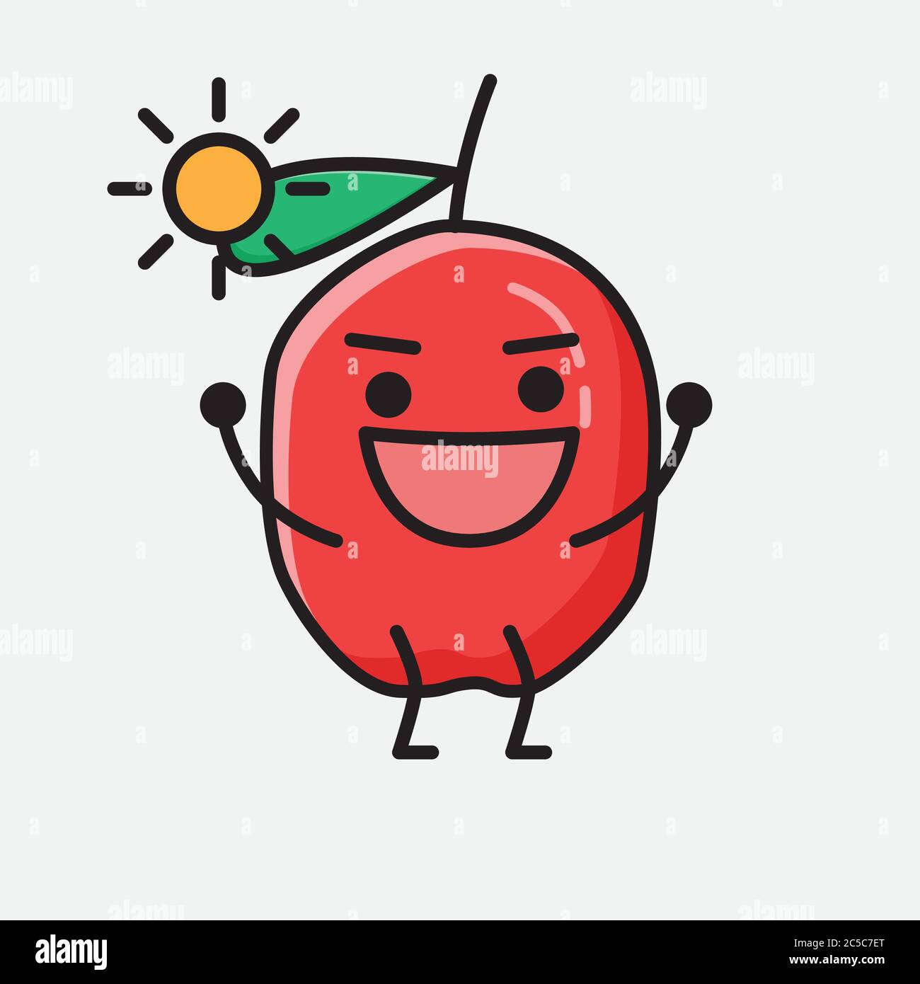 an-illustration-of-cute-wolfberry-vector-character-stock-vector-image