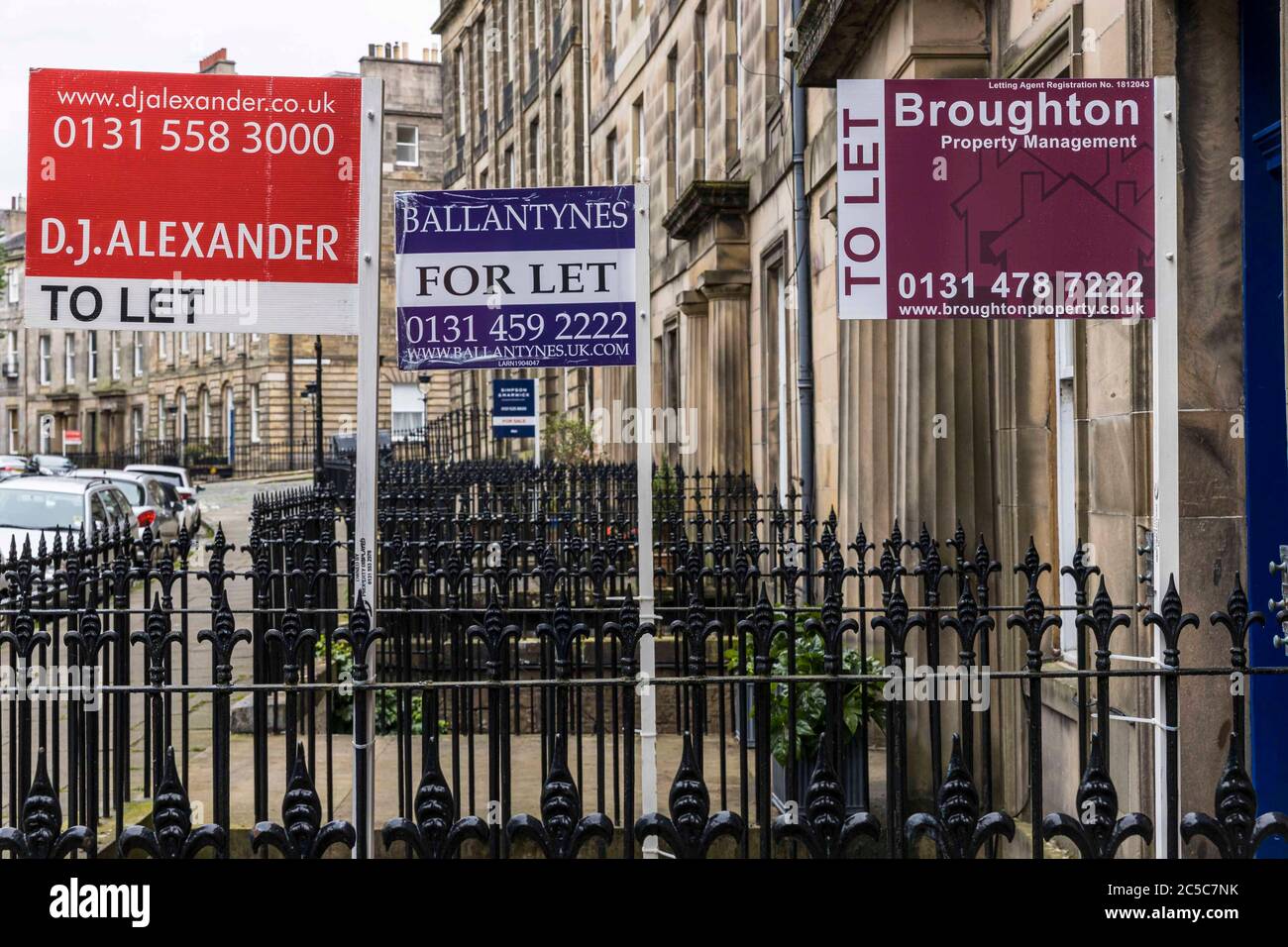 Edinburgh, United Kingdom. 01 July, 2020 Pictured: As the Scottish property market re-opened on 29 June 2020, a glut of properties have come to market in the city of Edinburgh. During the COVID crisis new properties available for rent reduced by 40%, according to Rightmove. Credit: Rich Dyson/Alamy Live News Stock Photo