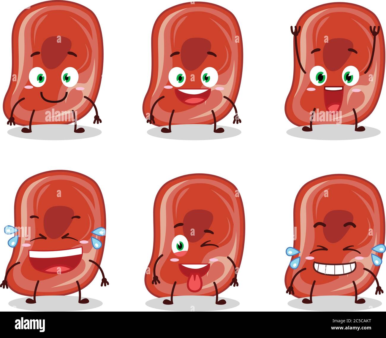 Cartoon character of ham with smile expression Stock Vector Image & Art -  Alamy