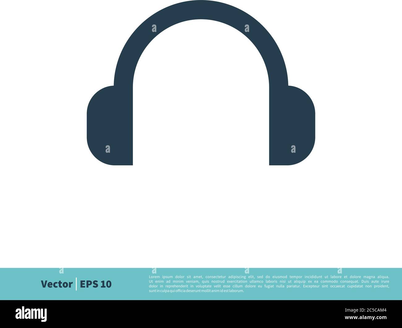 Earphone, Headset, Headphone Icon Vector Logo Template Illustration Design. Vector EPS 10. Stock Vector