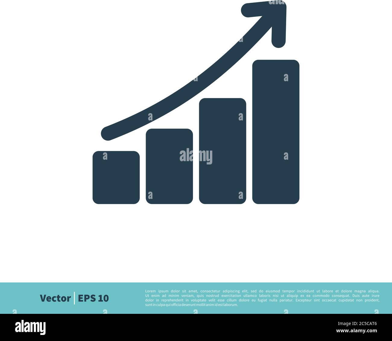 Bar graph logo and arrow hi-res stock photography and images - Alamy