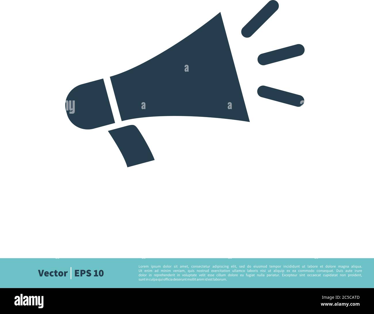 Megaphone Icon Vector Logo Template Illustration Design. Vector EPS 10. Stock Vector