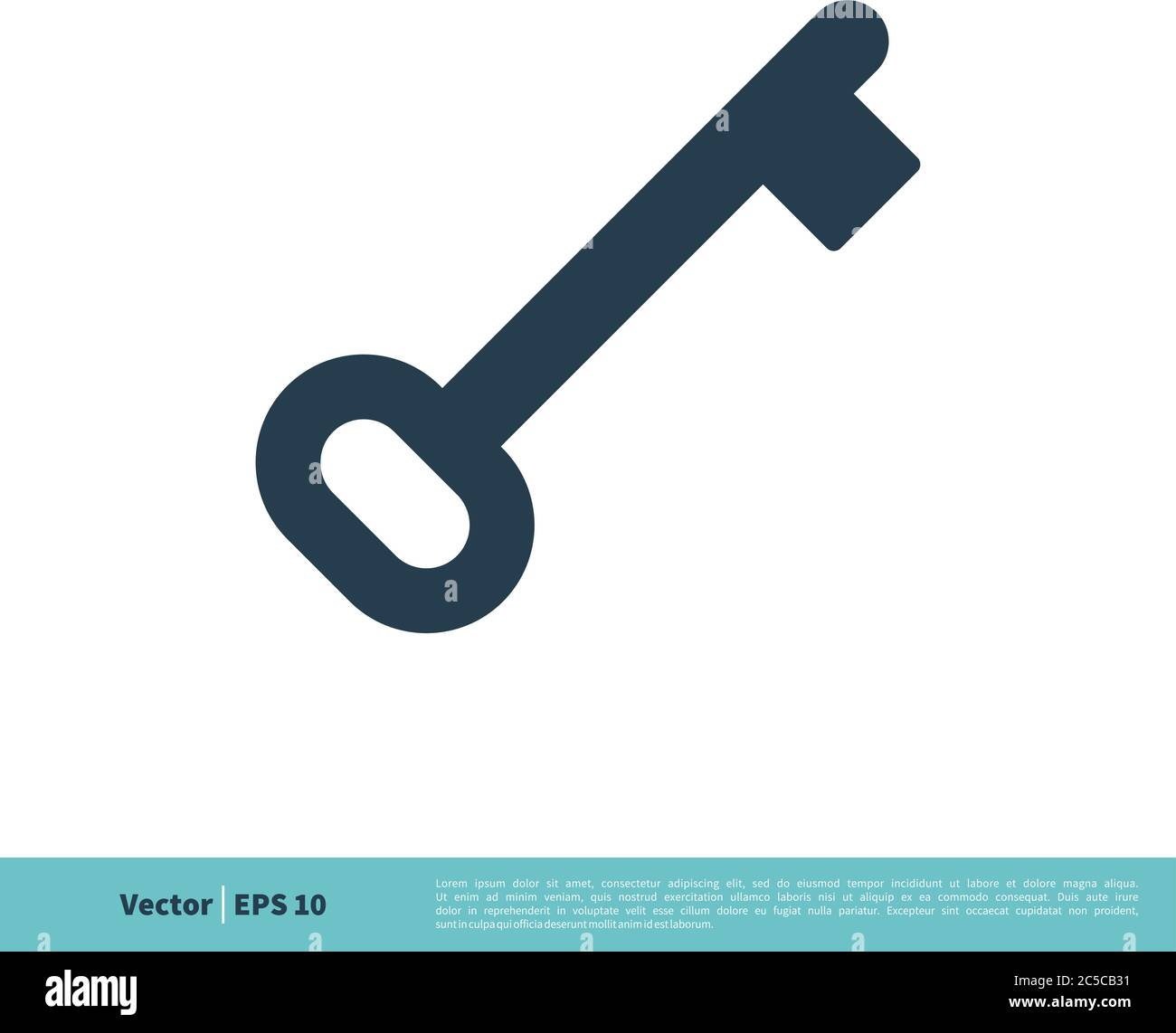 Key Icon Vector Logo Template Illustration Design. Vector EPS 10. Stock Vector