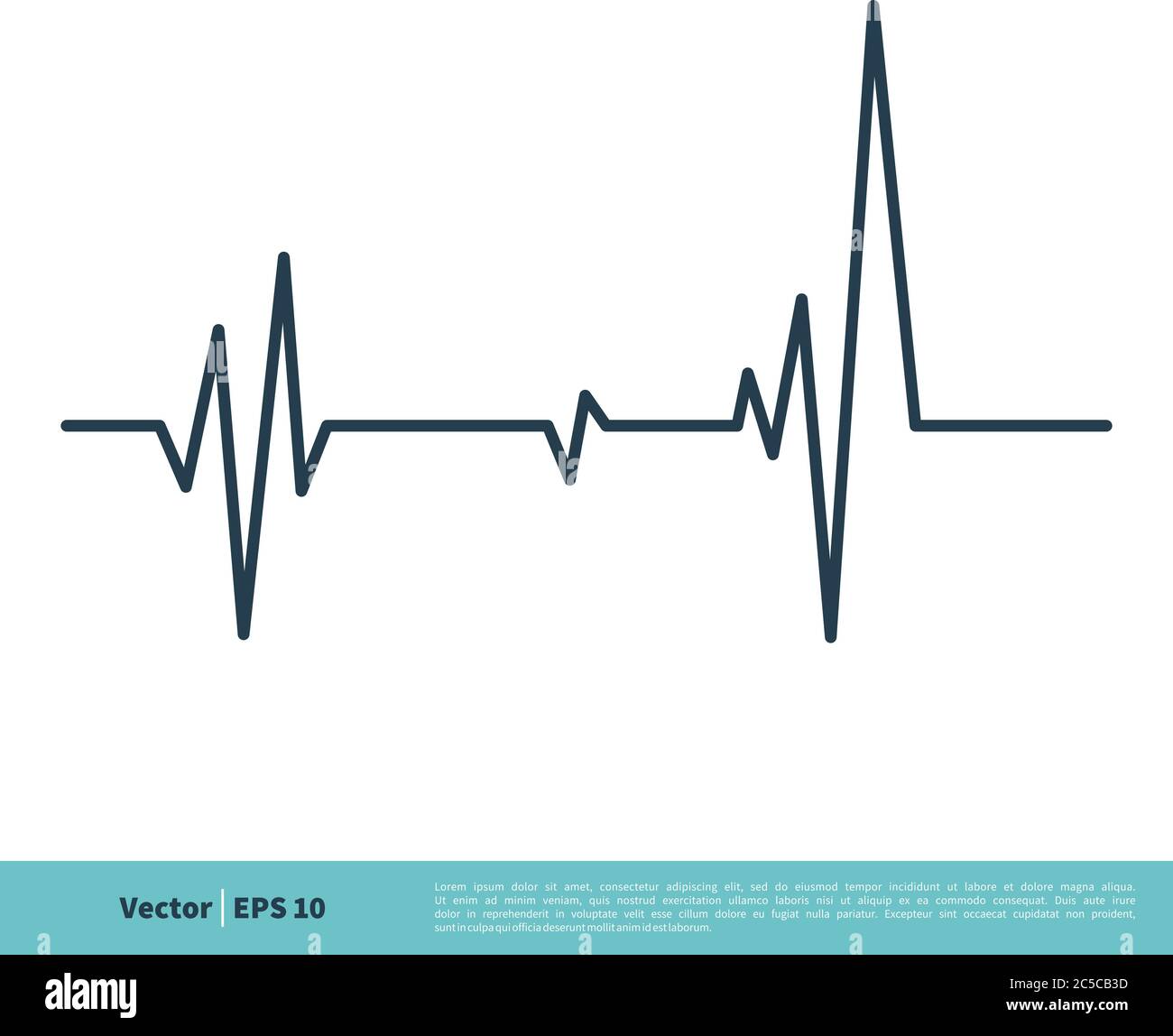 Heartbeat Cardiogram Icon Vector Logo Template Illustration Design. Vector EPS 10. Stock Vector