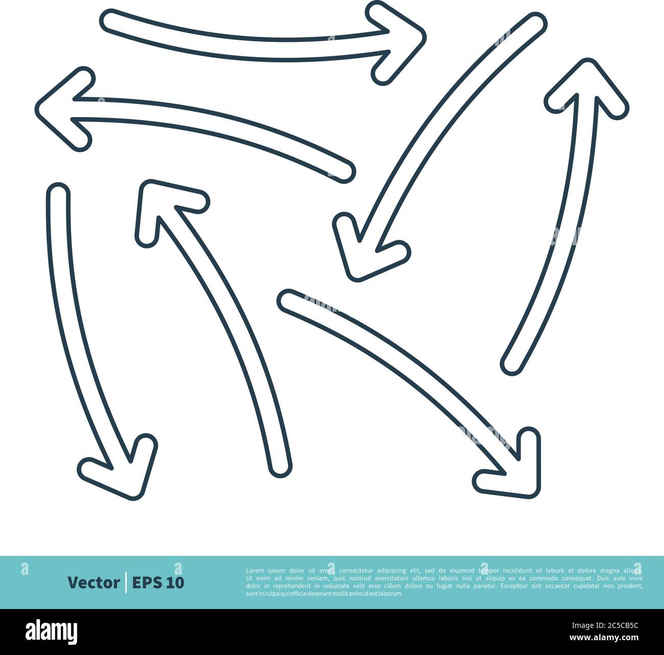 Arrows Set Icon Vector Logo Template Illustration Design. Vector EPS 10. Stock Vector