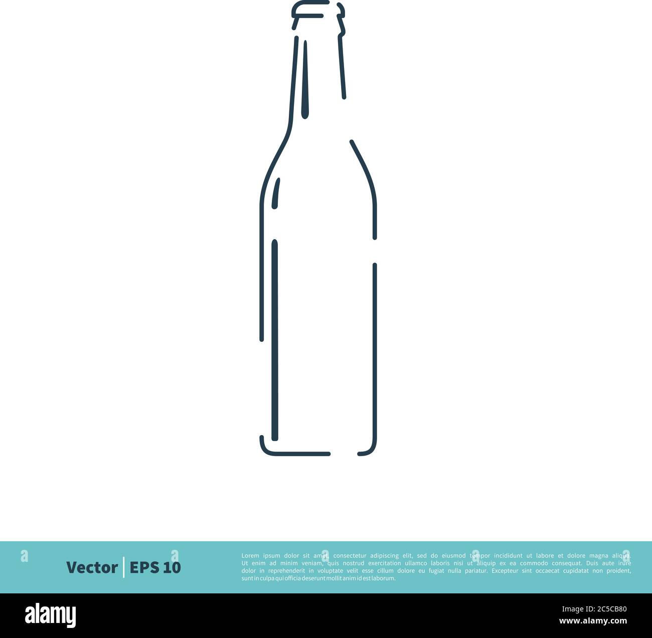 Beer Bottle Icon Vector Logo Template Illustration Design. Vector EPS 10. Stock Vector