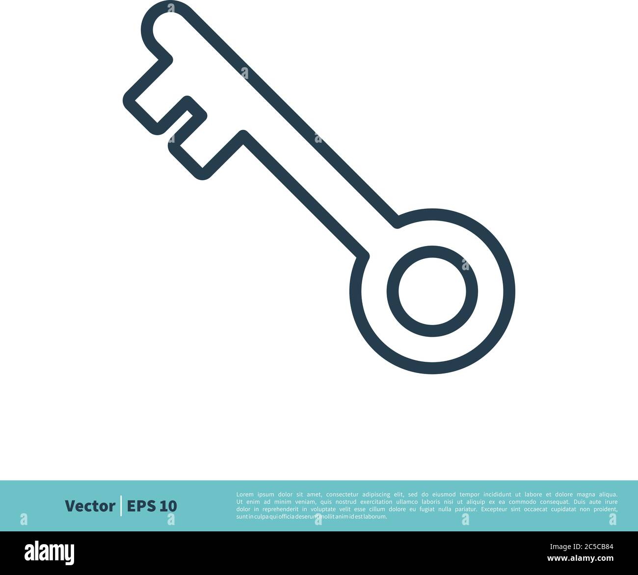 Key Icon Vector Logo Template Illustration Design. Vector EPS 10. Stock Vector