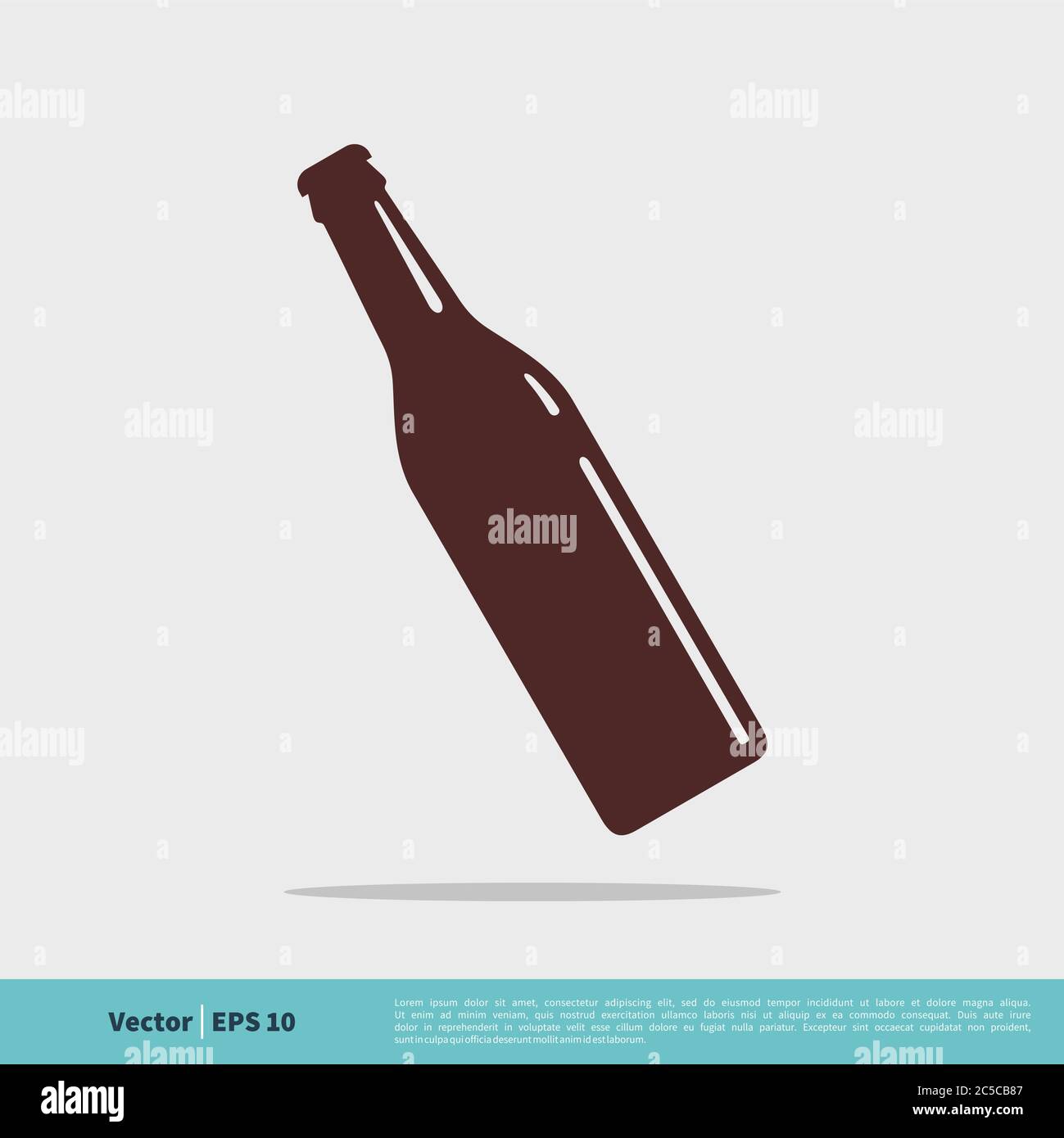 Beer Bottle Icon Vector Logo Template Illustration Design. Vector EPS 10. Stock Vector