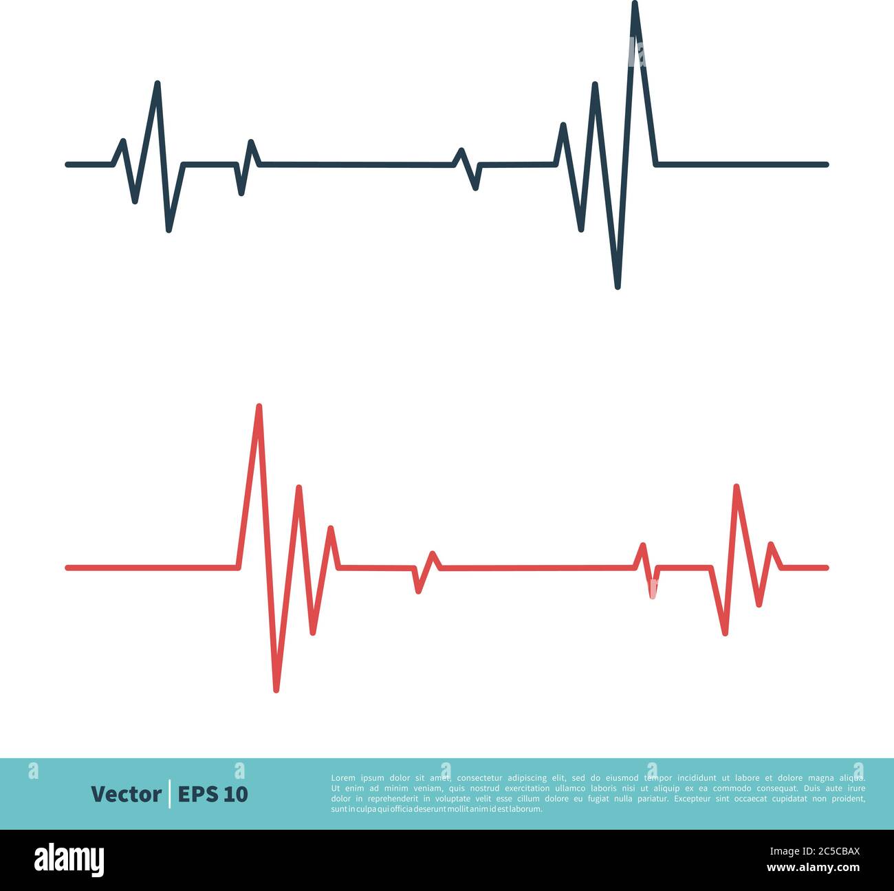 Heartbeat Cardiogram Icon Vector Logo Template Illustration Design. Vector EPS 10. Stock Vector