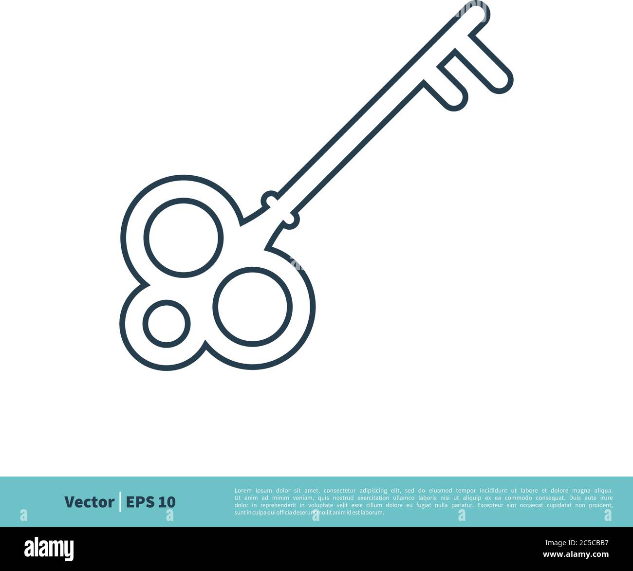 Key Icon Vector Logo Template Illustration Design. Vector EPS 10. Stock Vector