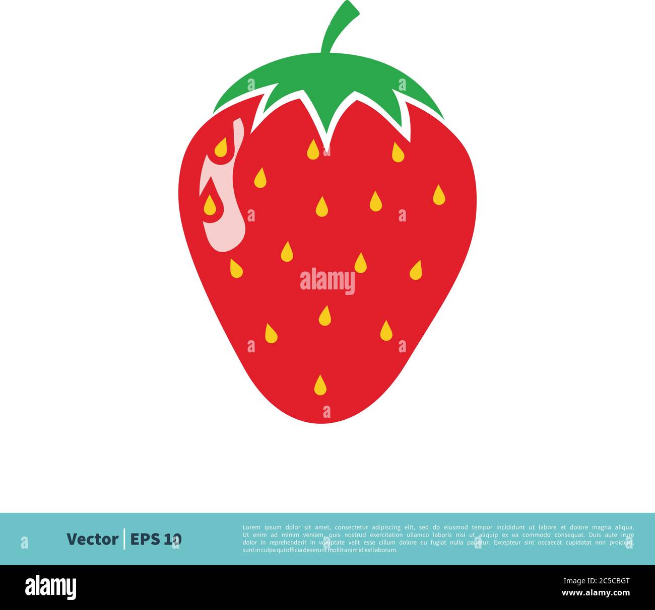 Strawberry Fruit Icon Vector Logo Template Illustration Design. Vector EPS 10. Stock Vector