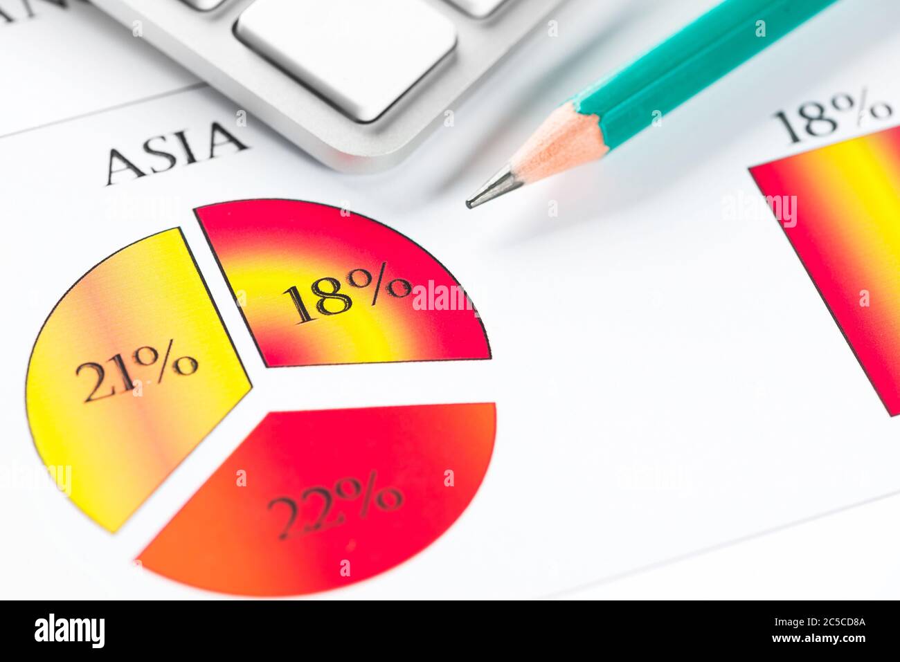 Preparing average sales report stock photo alamy