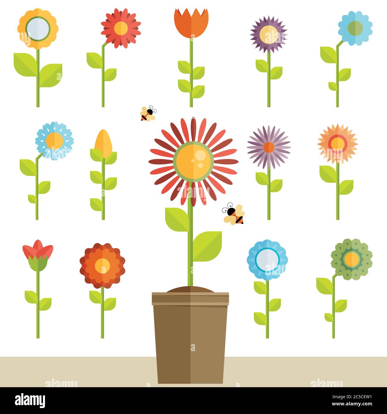 flowers vector design. Set of floral icon Stock Vector Image & Art - Alamy