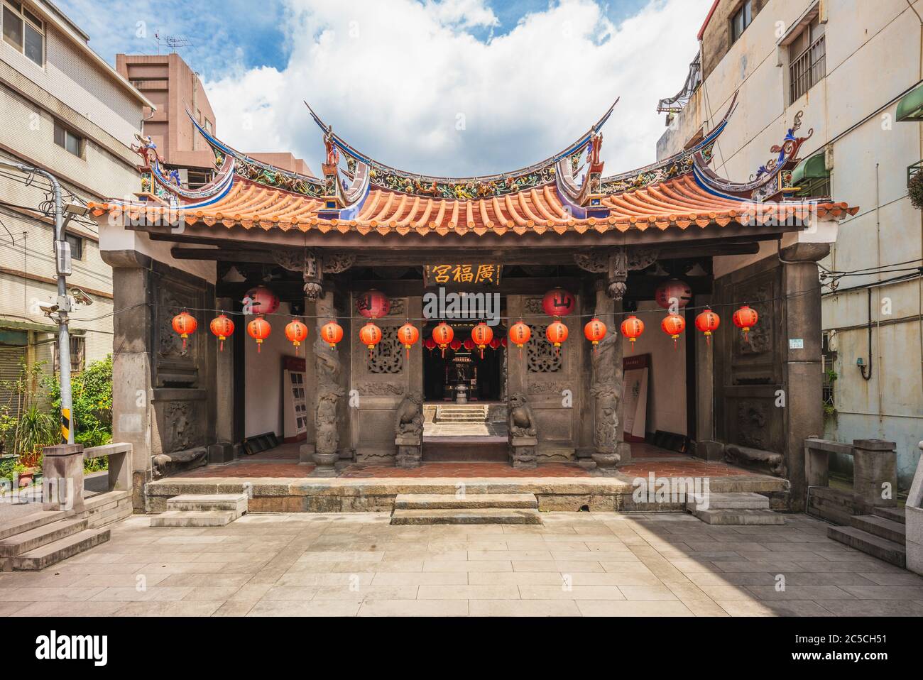 July 2nd, 2020: Guangfu Palace, was called Three Mountain King Temple, worship for the guardian for Hakka from Guangdong. It is the only national seco Stock Photo