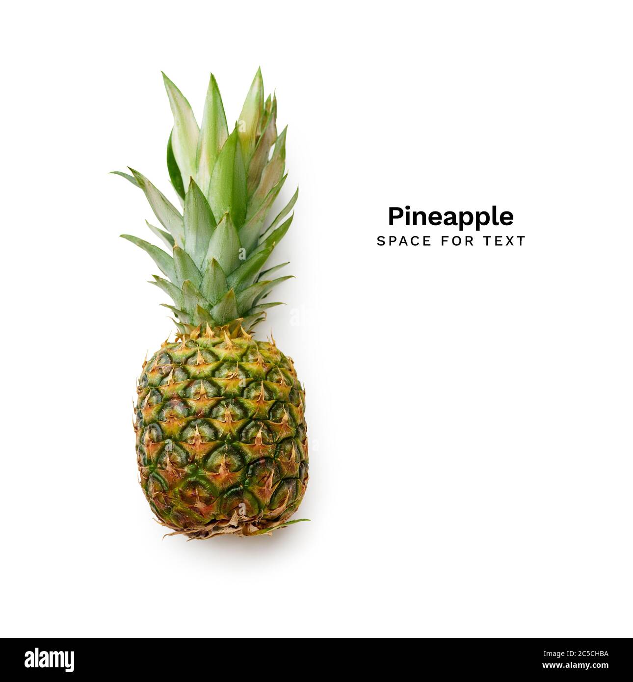 Fresh pineapple isolated on white background with copy space Stock Photo