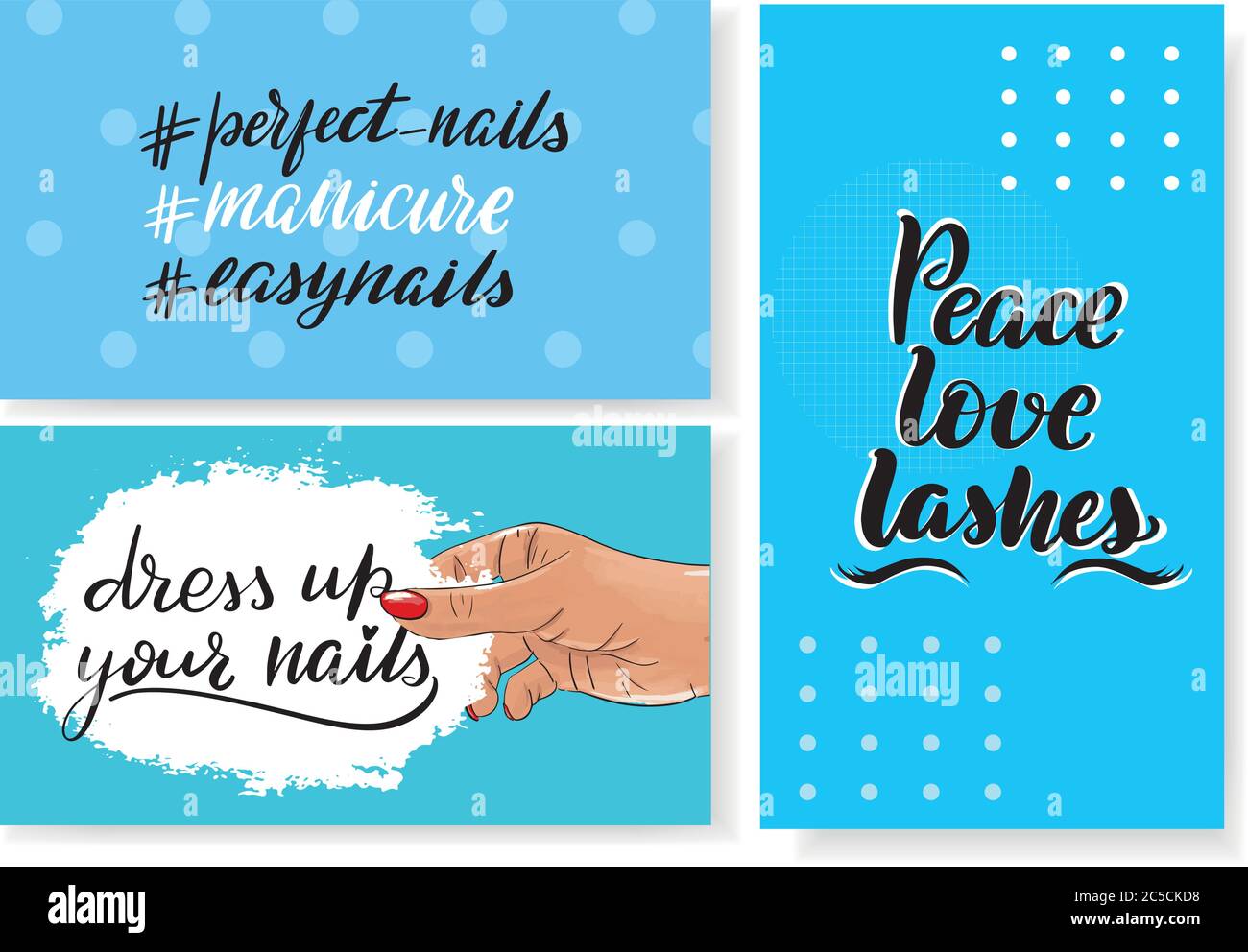 Nails master gift voucher card template. Pop art Stock Vector Image