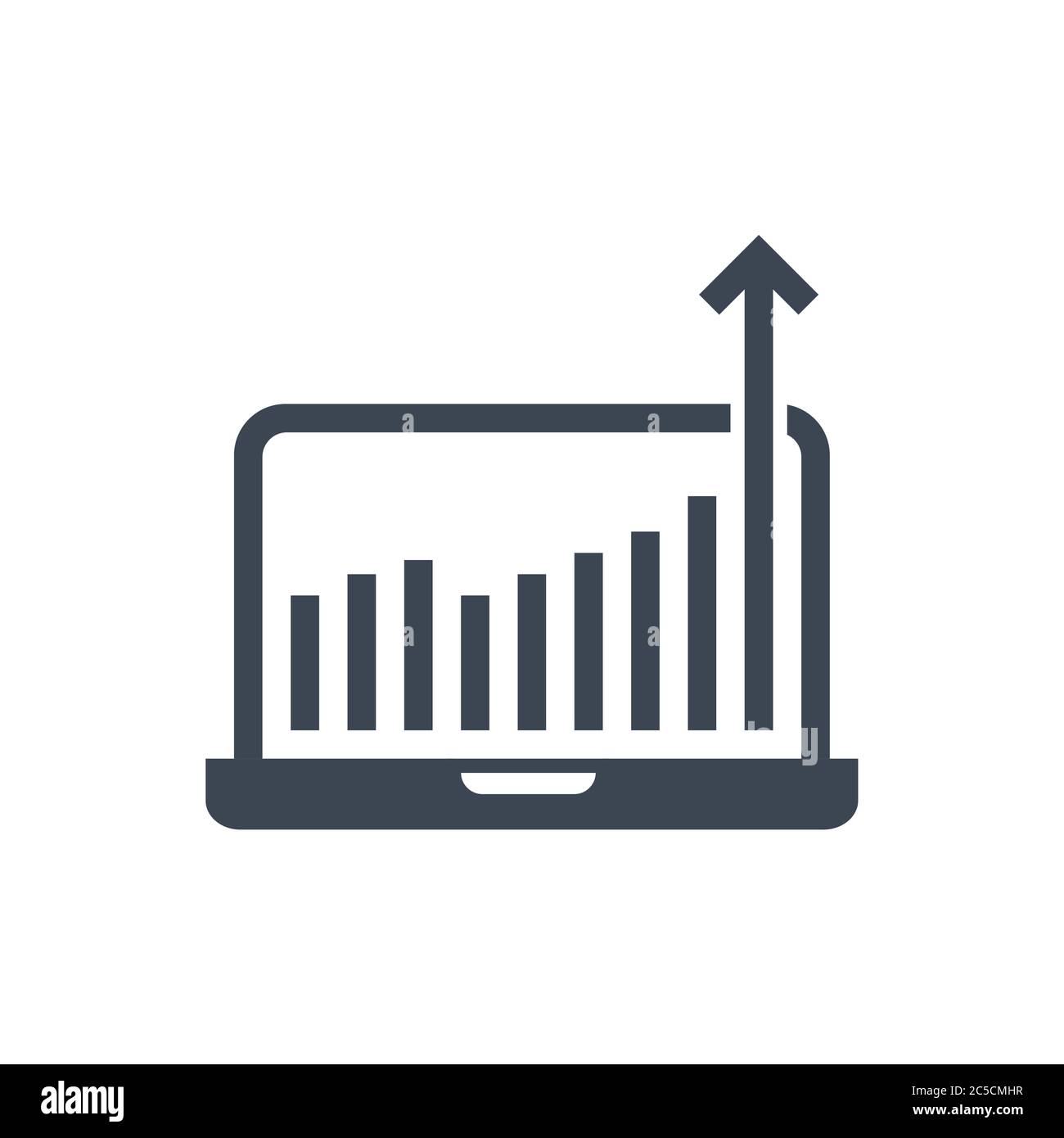 Growth Traffic Vector Glyph Icon Stock Vector
