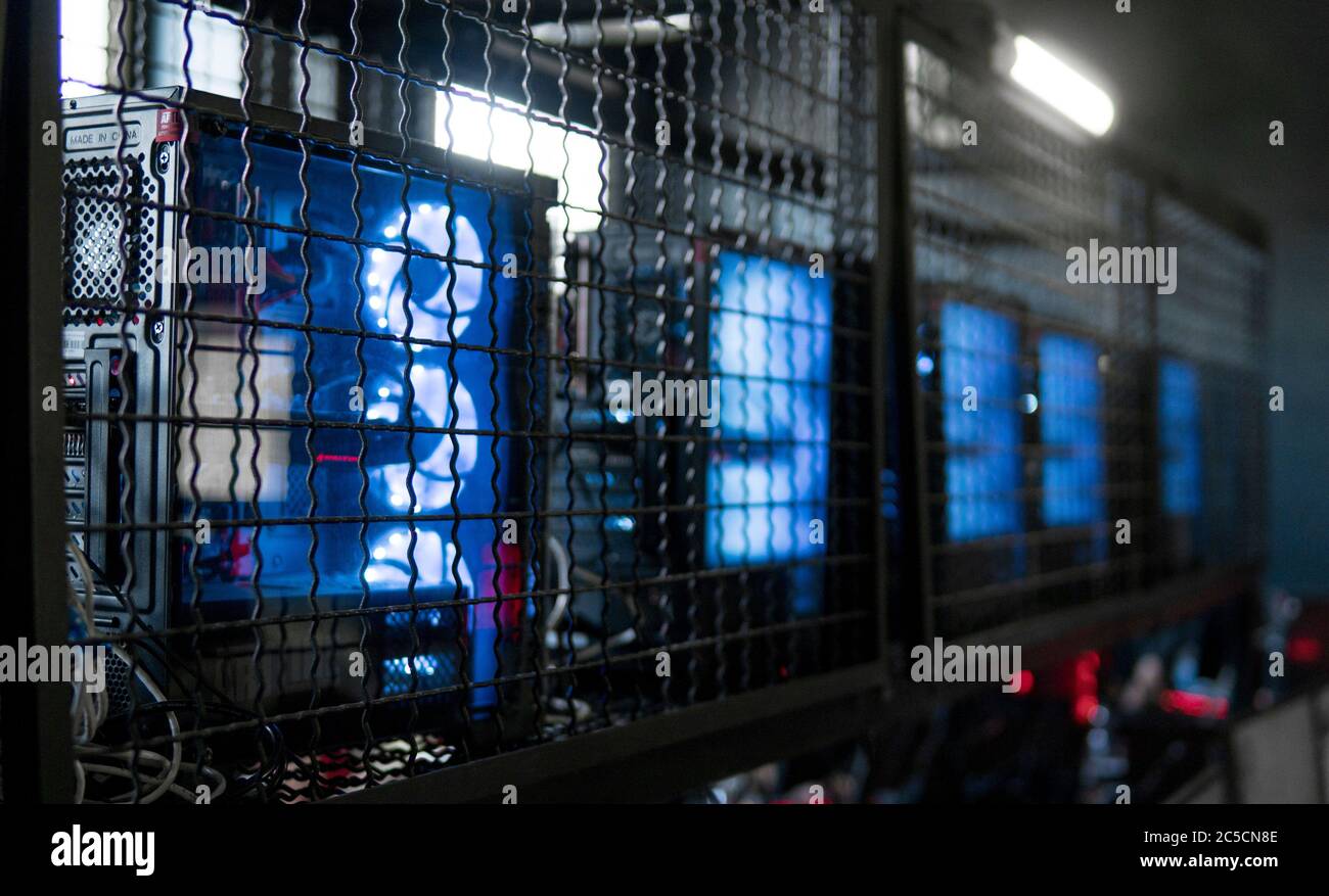 Computers in modern computer club for gamers and peoples who love ...