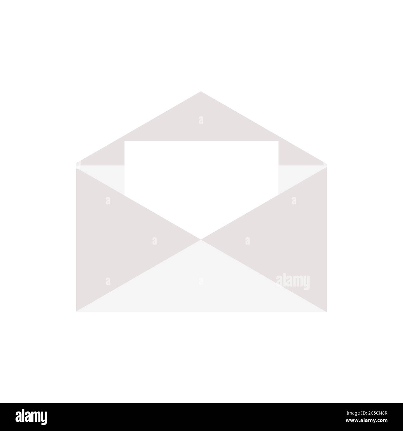 Opened envelope on white background. Vector illustration in trendy flat style. Stock Vector