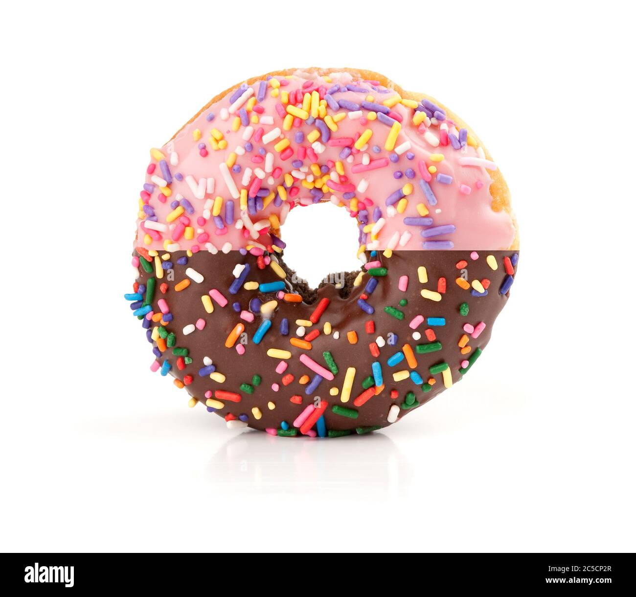 Donut with sprinkles isolated on white background Stock Photo - Alamy