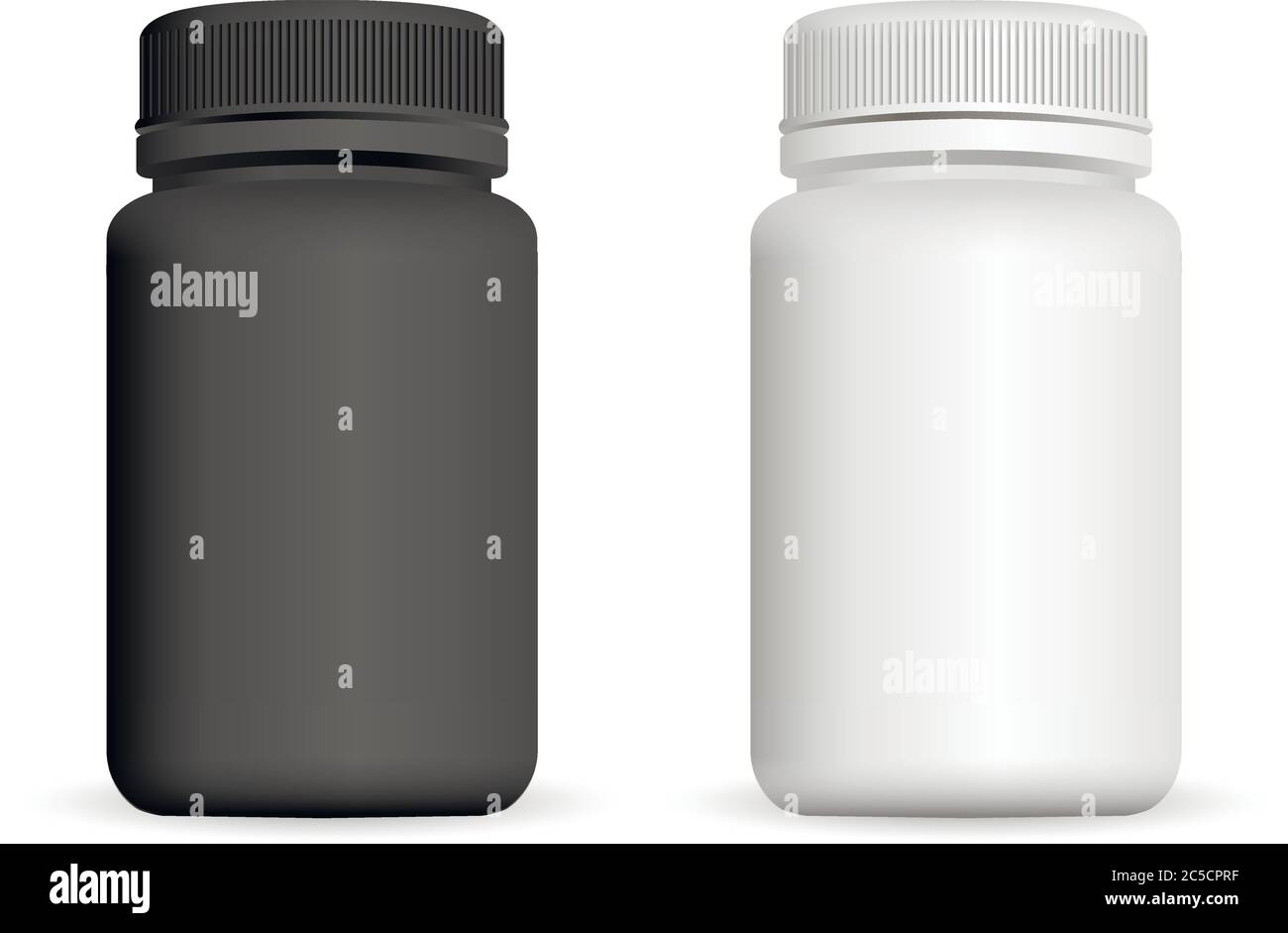 Download Realistic Plastic Bottles Black And White 3d Vector Illustration Mock Up Template Set Of Medicine Package For Pills Capsule Drugs Stock Vector Image Art Alamy