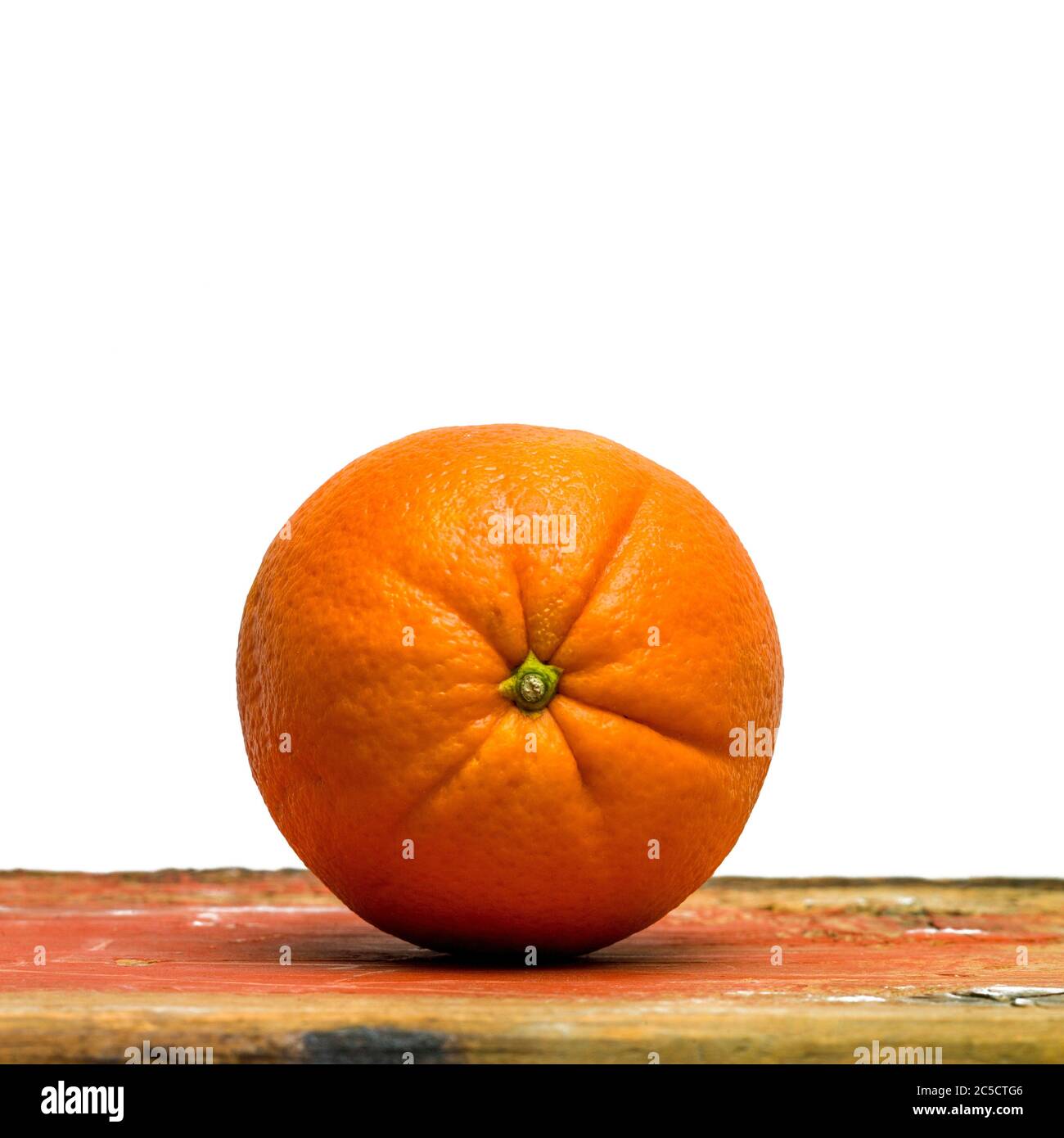 Whole orange fruit on a white background Stock Photo