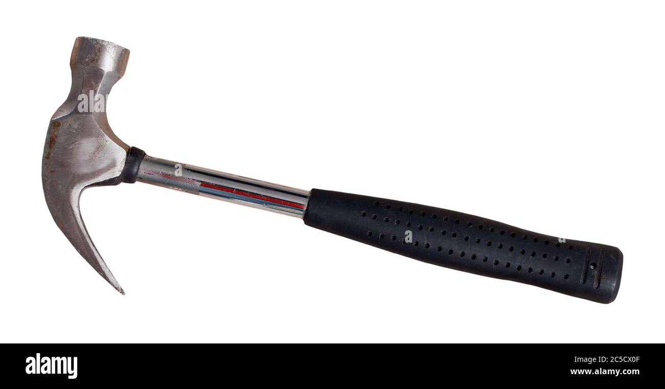 Hammer, carpenter tools. Isolated over white background Stock Photo