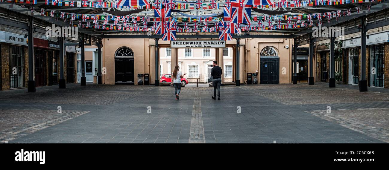 Images during the Coronavirus Pandemic in the London Boroughs of Newham, Tower Hamlets and Greenwich Stock Photo