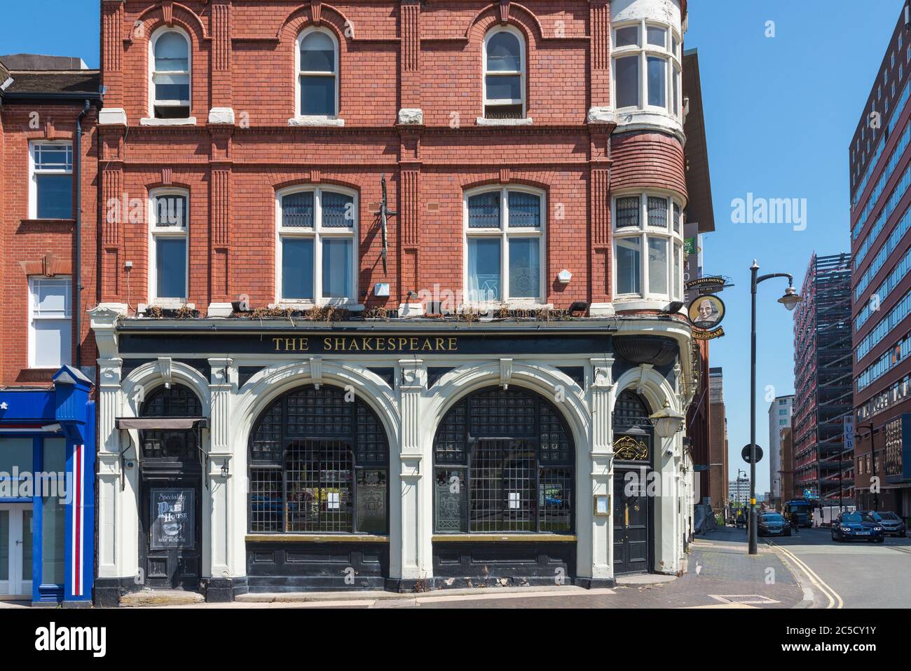 The Shakespeare pub, a traditional victorian pub in Summer Row in Birmingham city centre Stock Photo