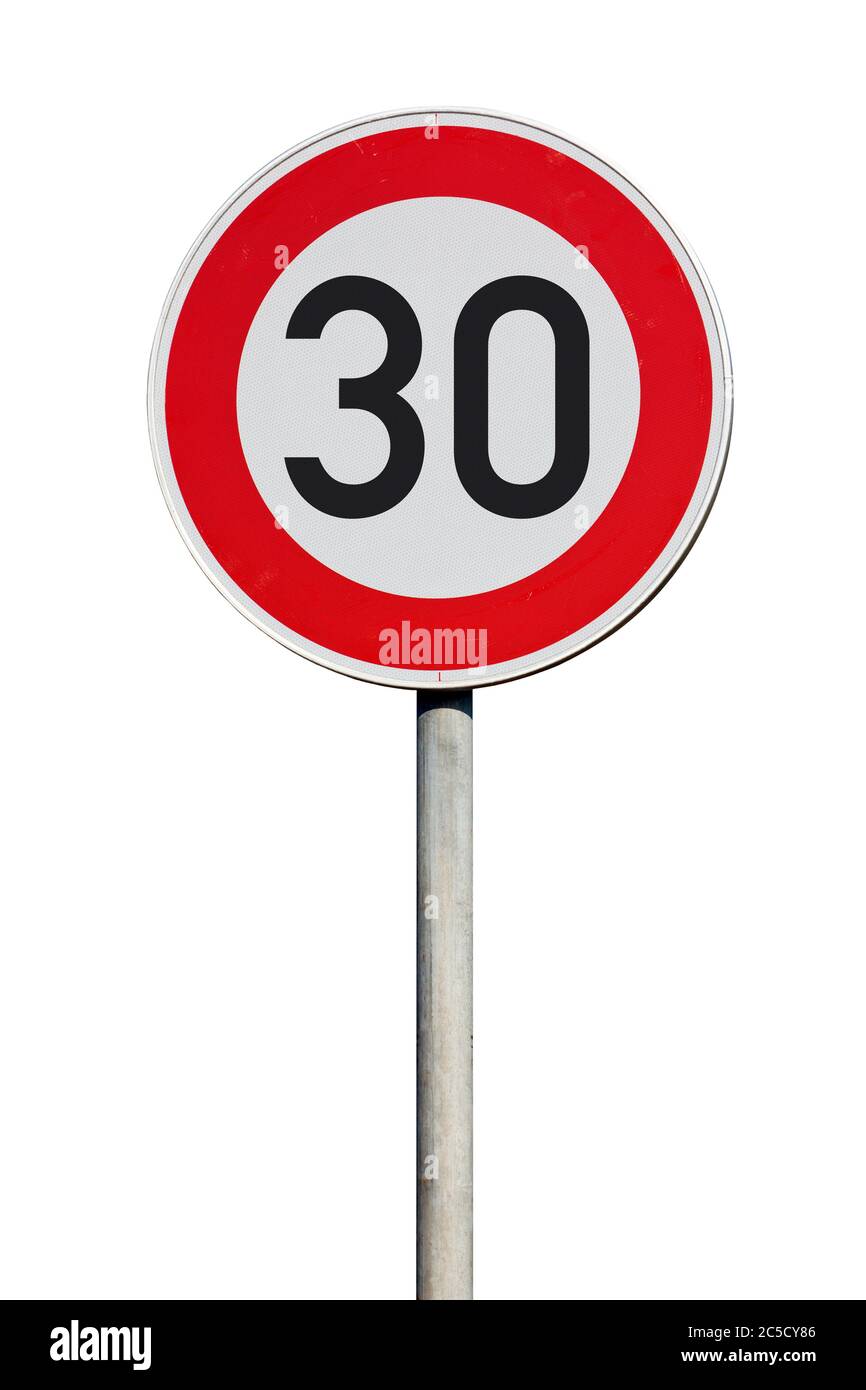 Speed limit sign isolated hires stock photography and images Alamy