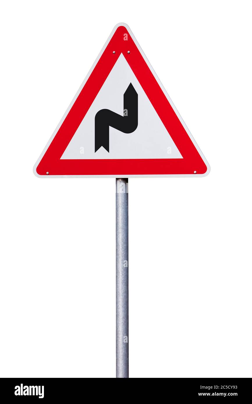 Caution curve ahead hi-res stock photography and images - Alamy