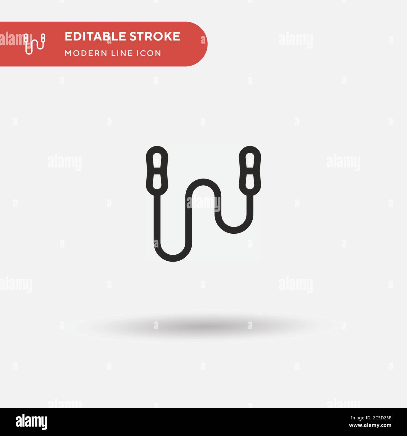 Jumping Rope Simple vector icon. Illustration symbol design template ...