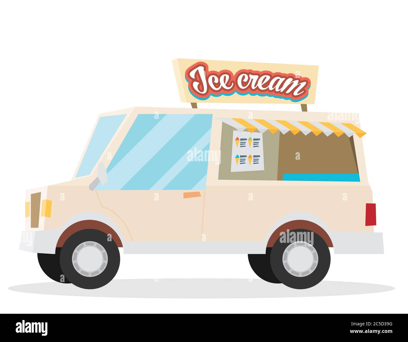 Vector ice cream flat illustration Stock Vector Image & Art - Alamy