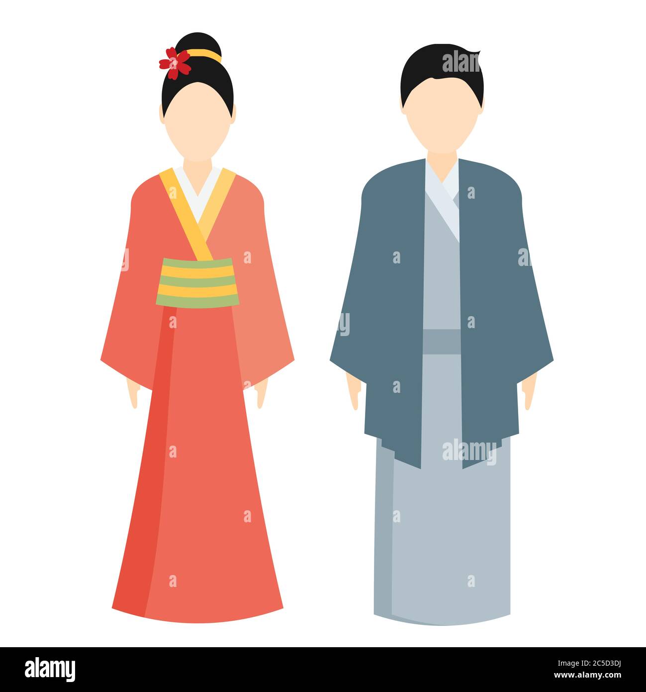 National costume of japan Stock Vector Images - Alamy
