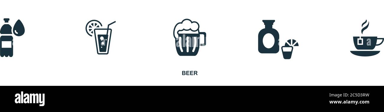 Beer icon. Simple element from drinks collection. Creative Beer icon ...