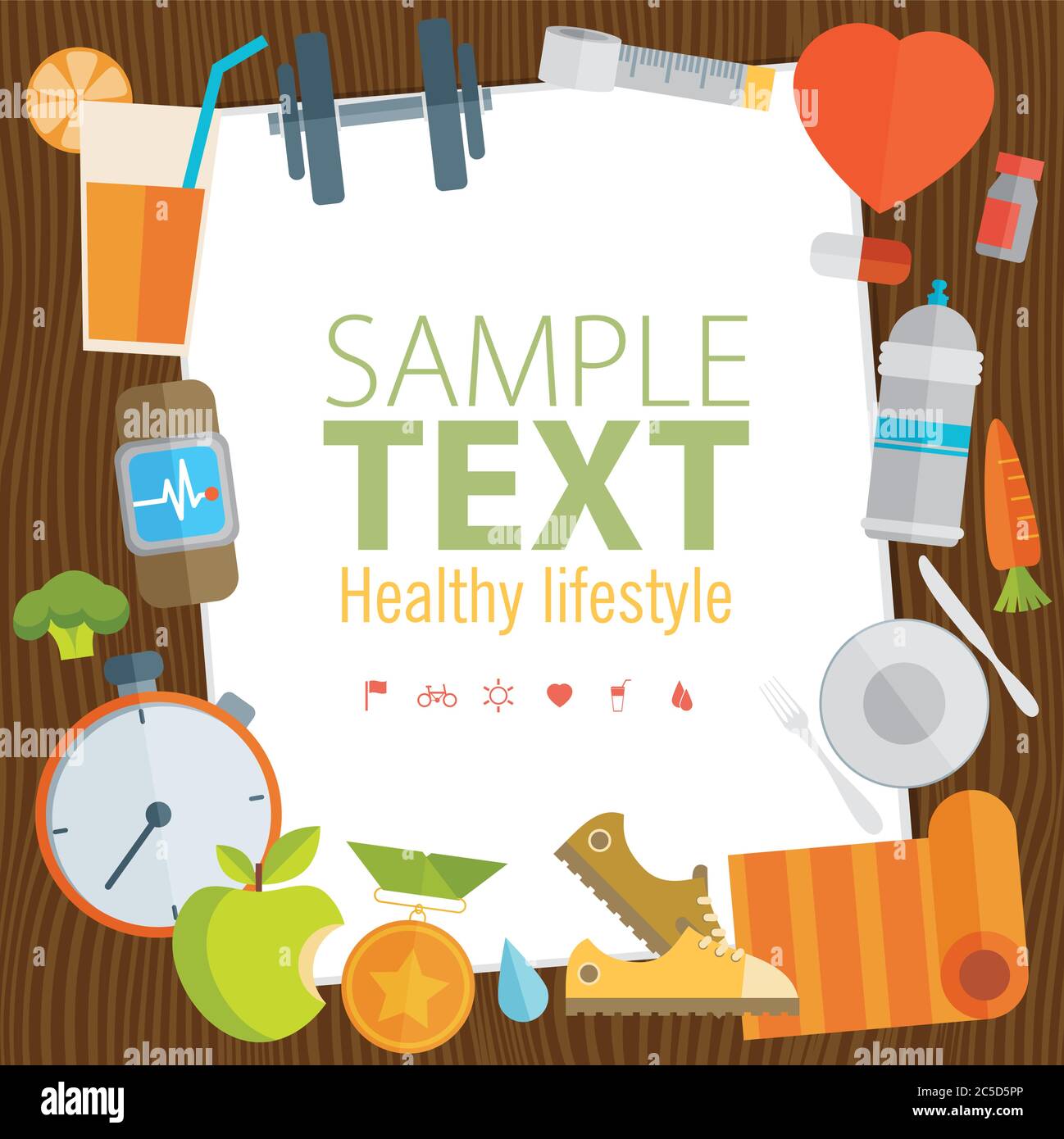 Flat vector illustration. fitness and diet Stock Vector Image & Art - Alamy