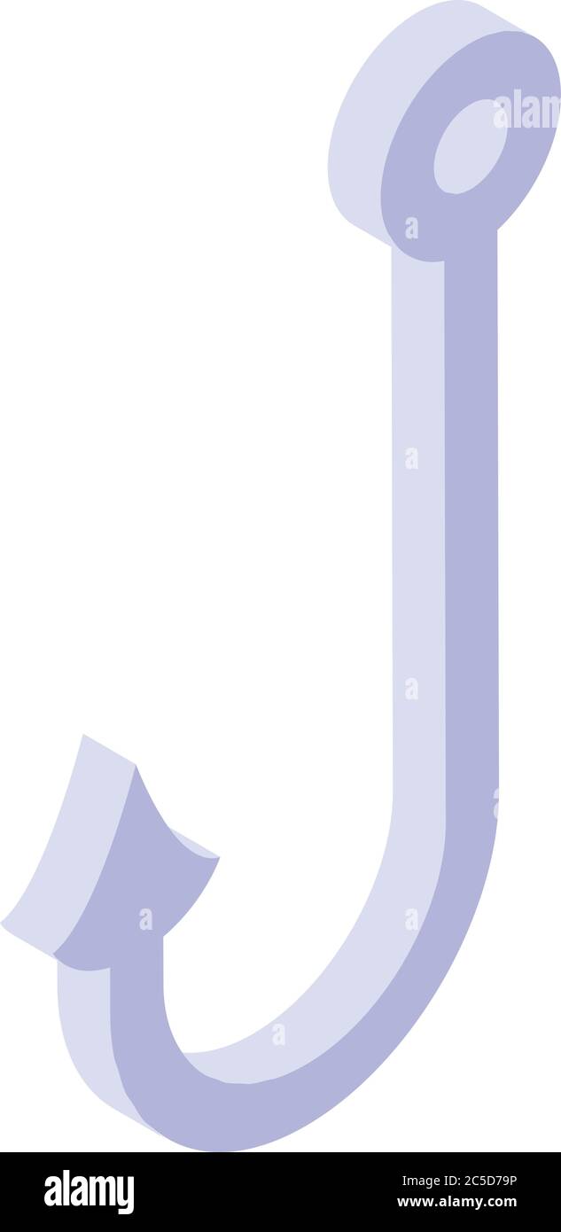 Hoax hook icon, isometric style Stock Vector