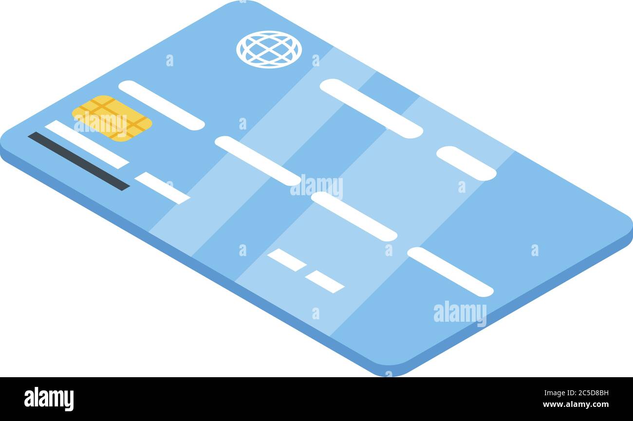Fraud credit card icon, isometric style Stock Vector