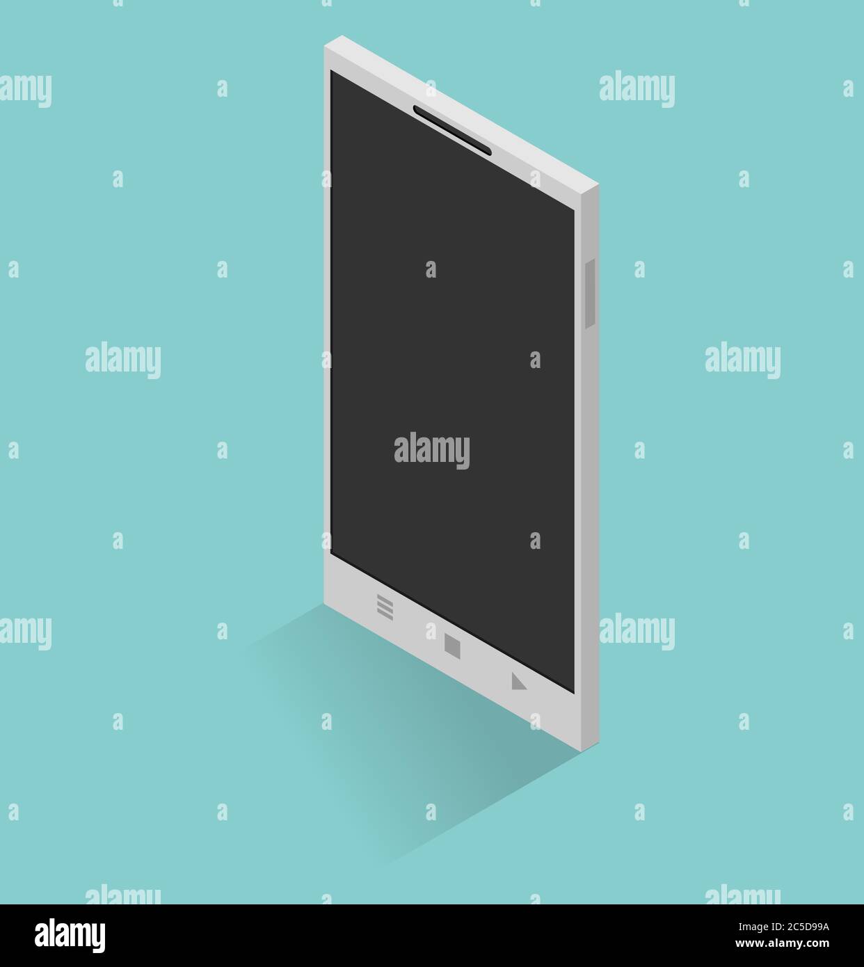 Isometric icon of mobile phone in flat style Stock Vector Image & Art ...