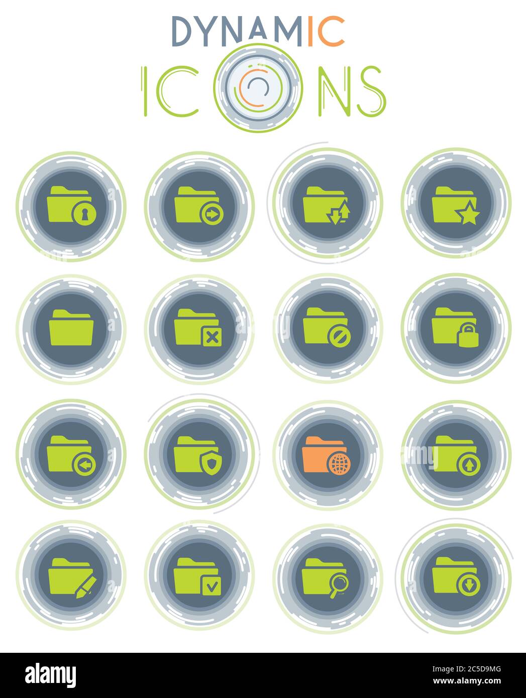 Folders dynamic icons Stock Vector Image & Art - Alamy