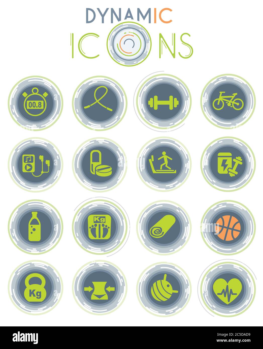 fitness dynamic icons Stock Vector Image & Art - Alamy