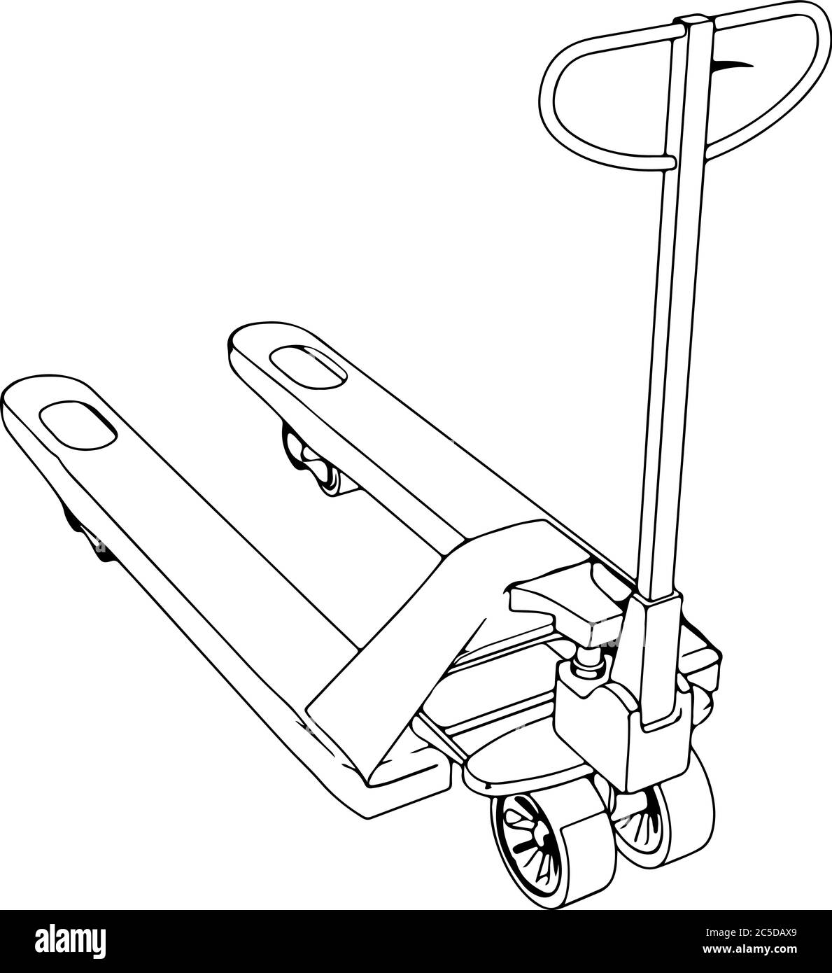 sketch pallet truck vector on a white background Stock Vector Image & Art -  Alamy