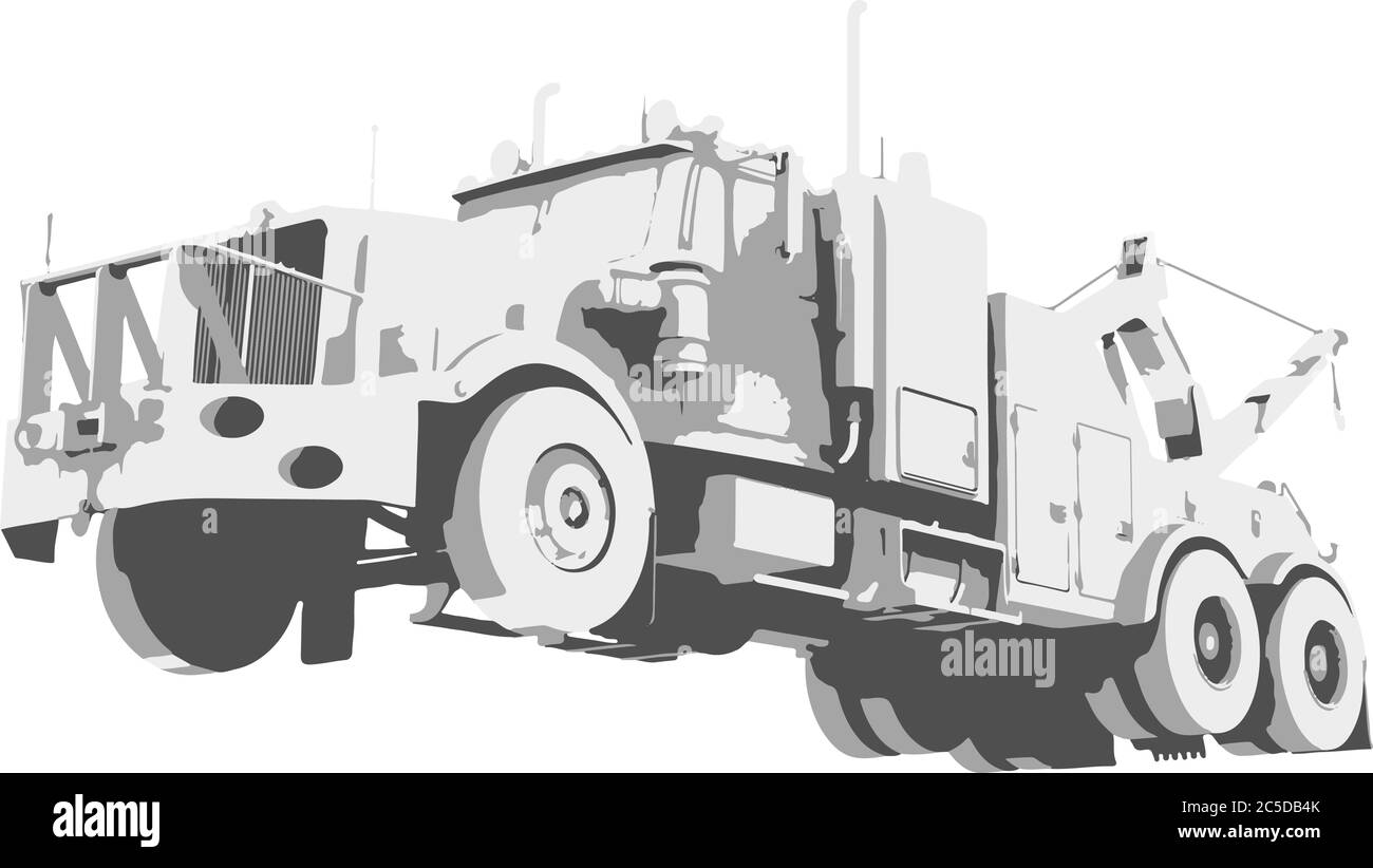 isolated road truck vector on white background Stock Vector Image & Art ...