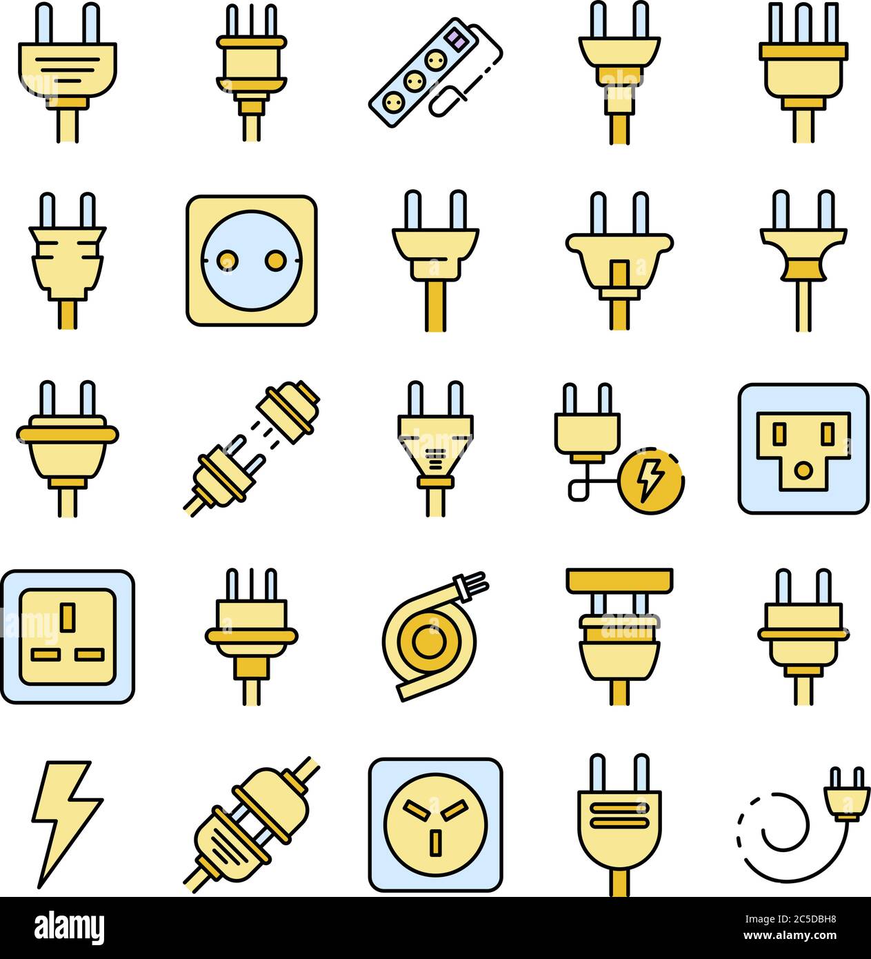 Plug wire icons vector flat Stock Vector Image & Art Alamy