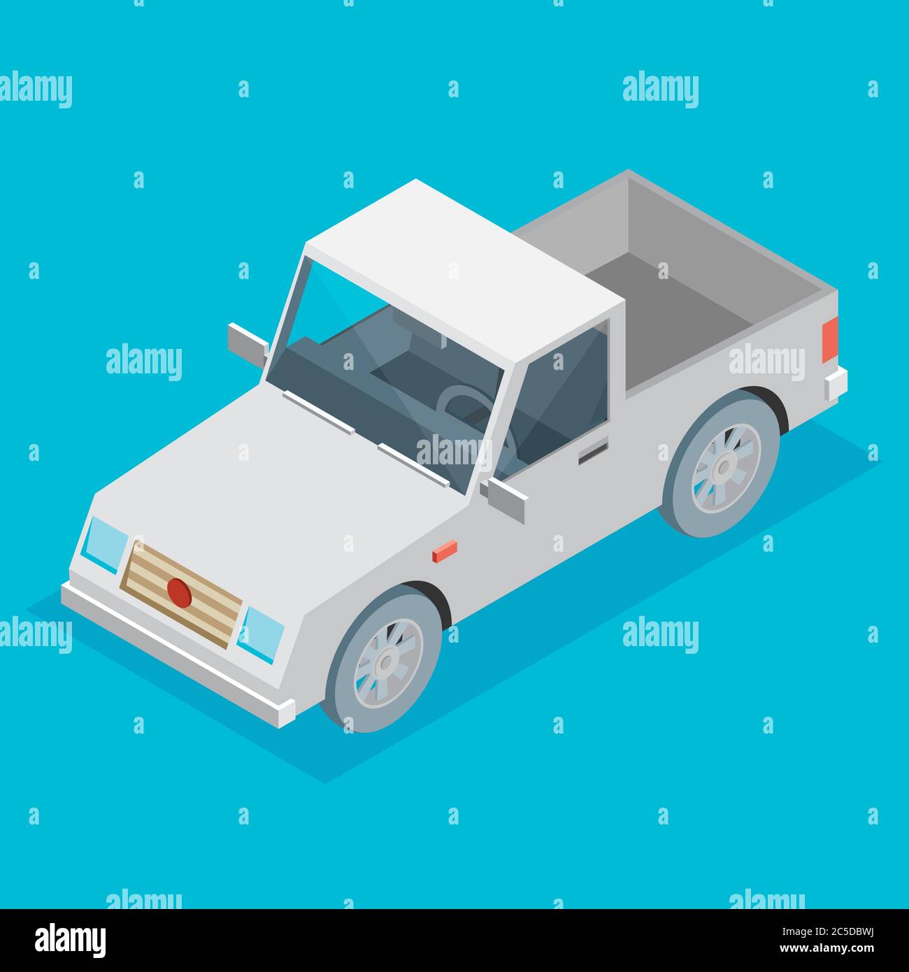 Pickup truck rear view Stock Vector Images - Alamy
